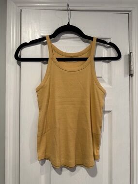 NWOT Madewell Size 1X Peach Thin Strap Ribbed Supima Racerback Tank Top